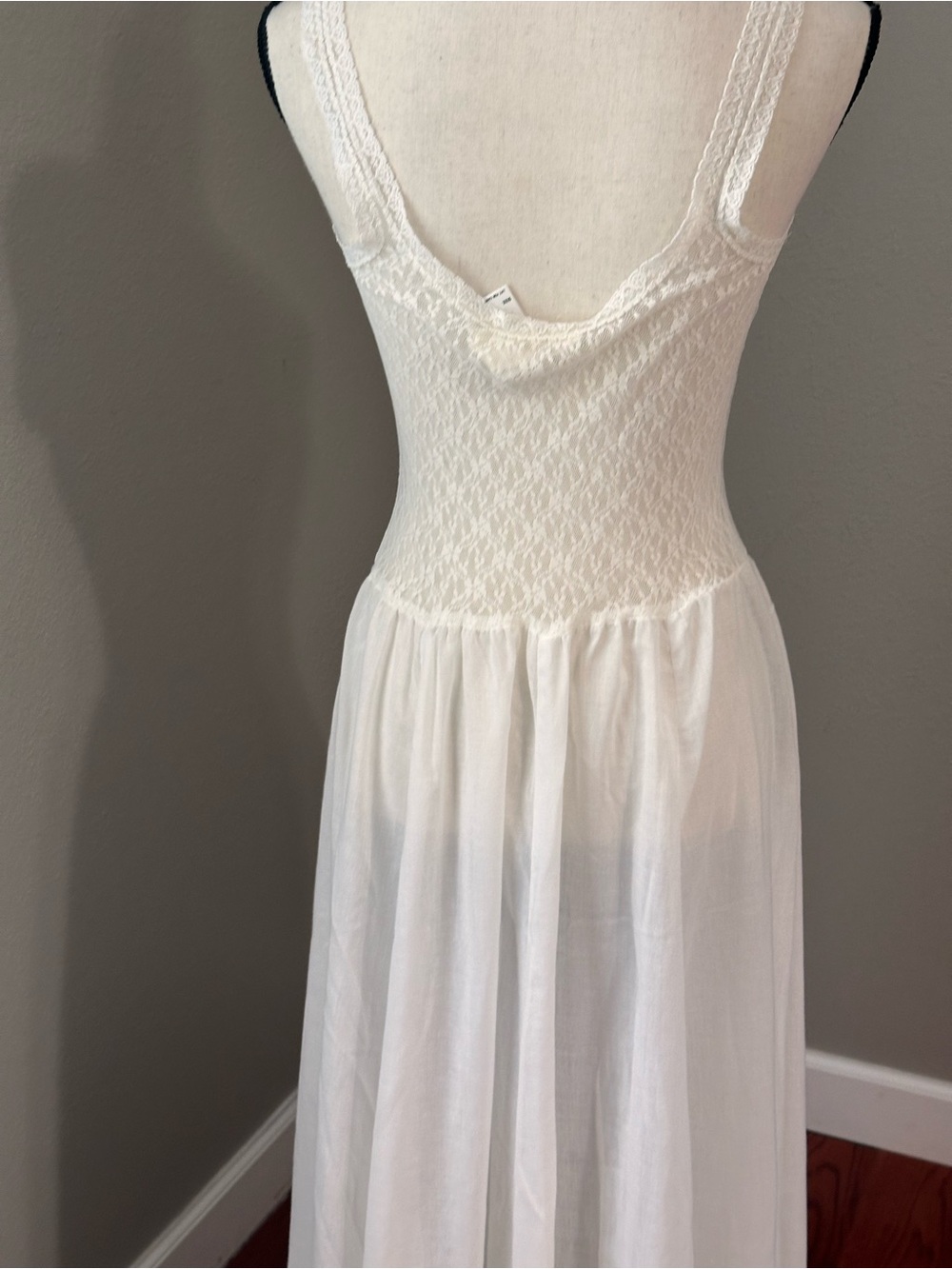 American Vintage Gunne Sax Jessica McClintock Victorian 70s Lace Prairie Maxi - Picture 7 of 9